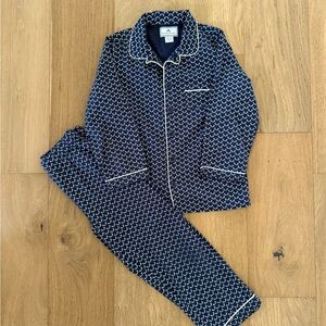 Petite Plume Kids Nordic Antlers Navy Patterned Pajama Set